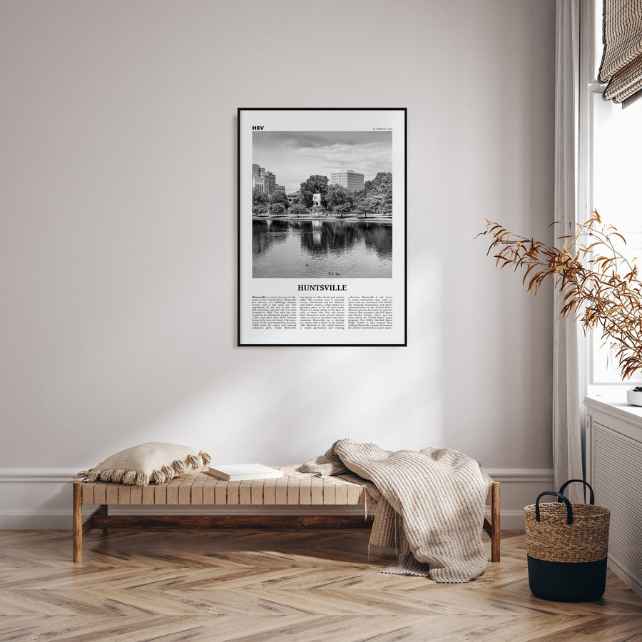 Huntsville Travel B&W Poster