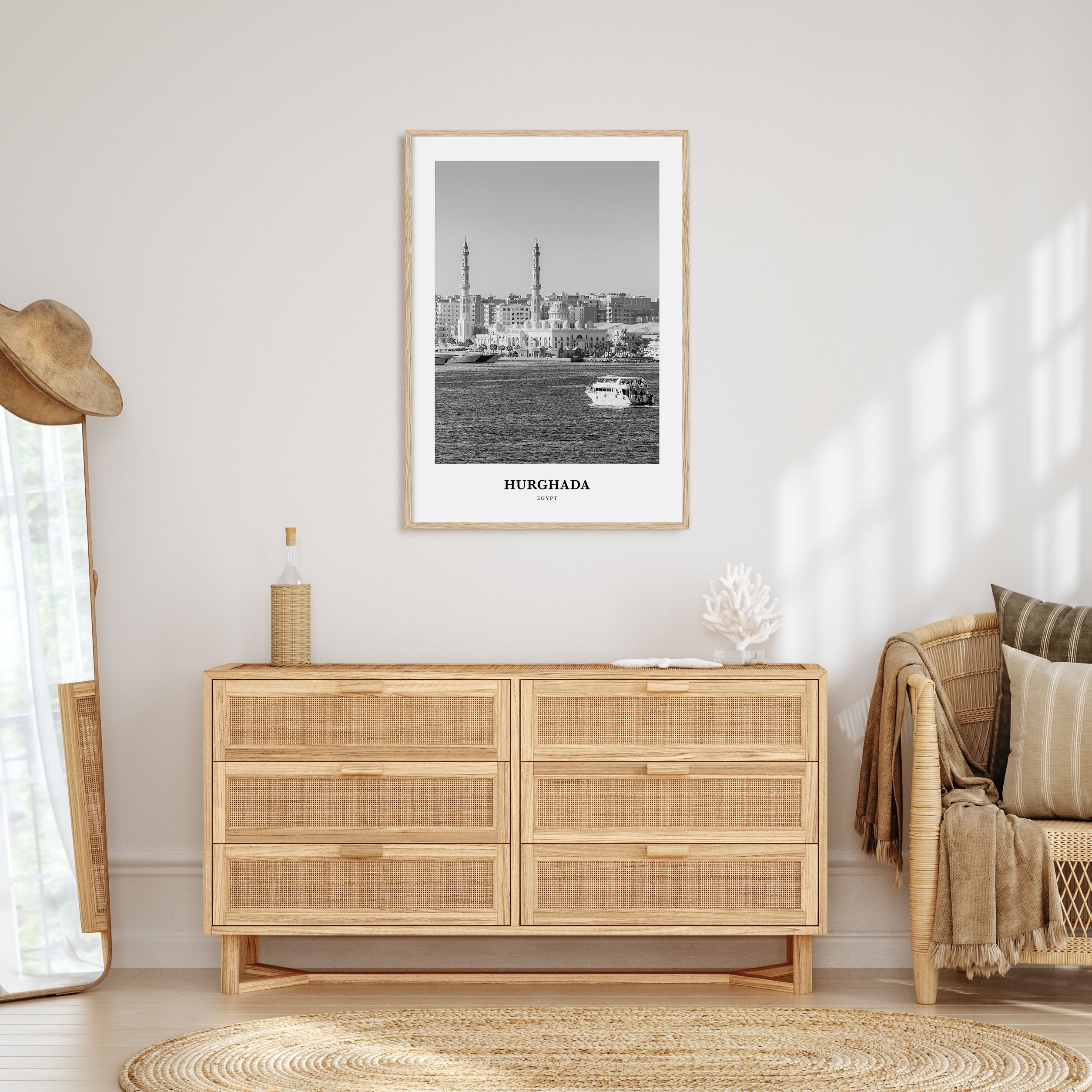 Hurghada Portrait B&W Poster