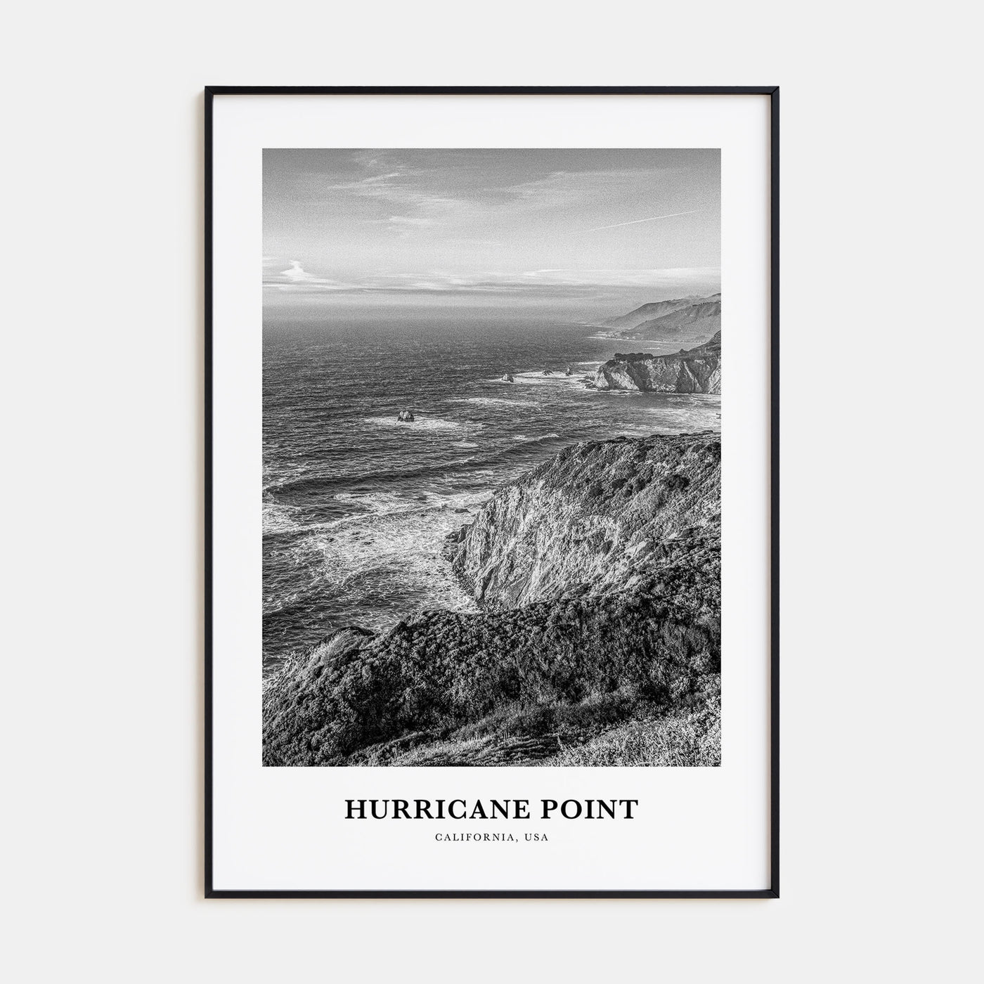 Hurricane Point Portrait B&W Poster