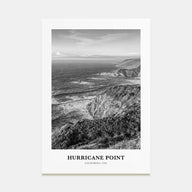 Hurricane Point Portrait B&W Poster