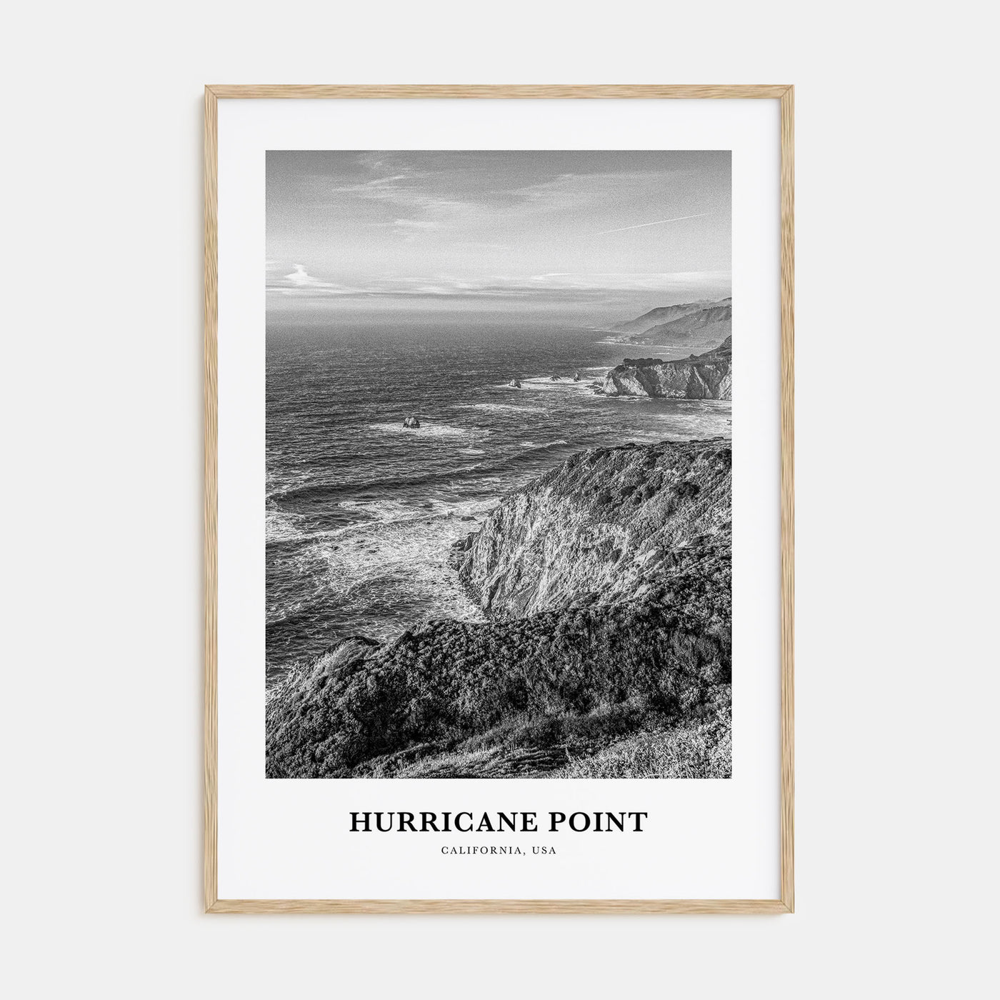 Hurricane Point Portrait B&W Poster