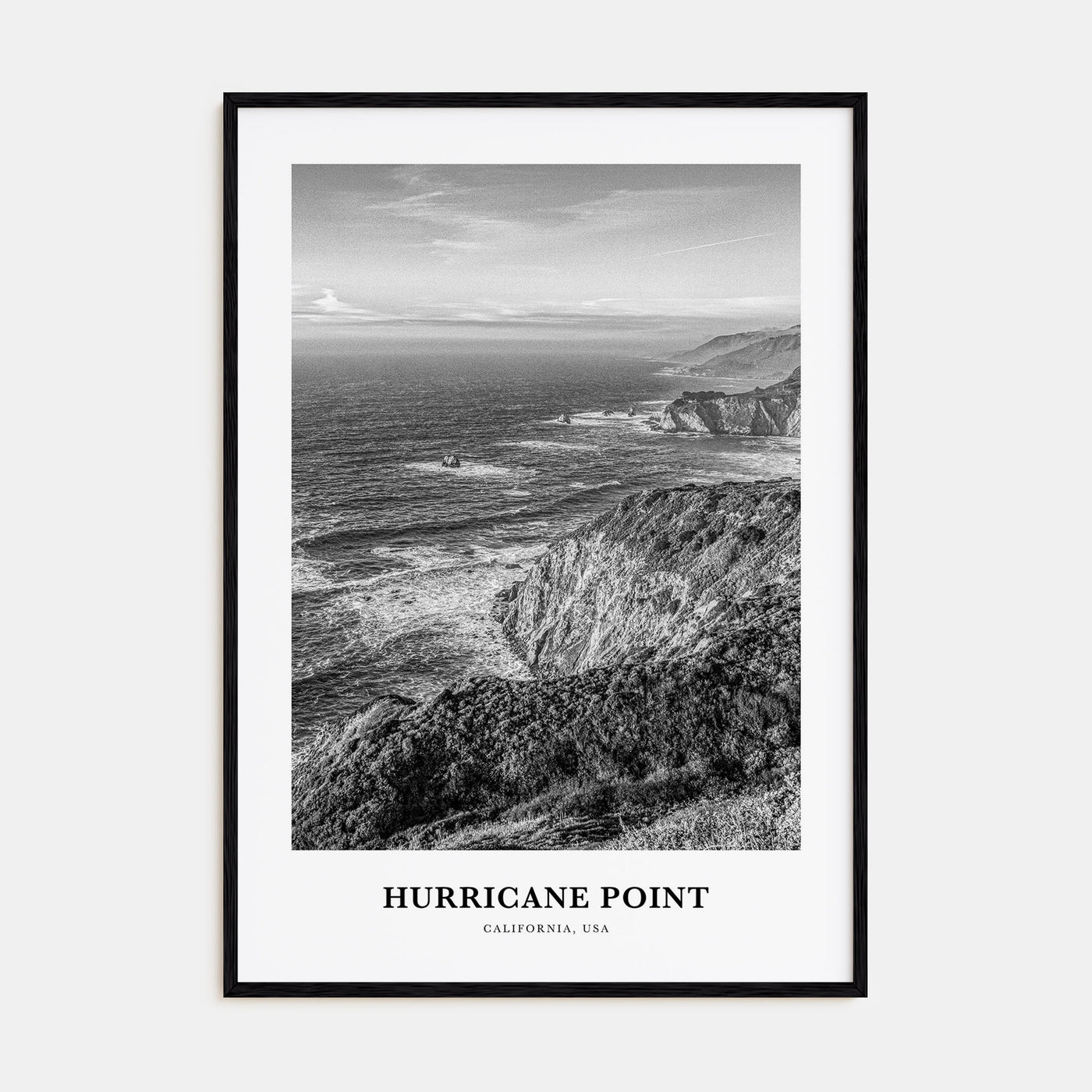 Hurricane Point Portrait B&W Poster