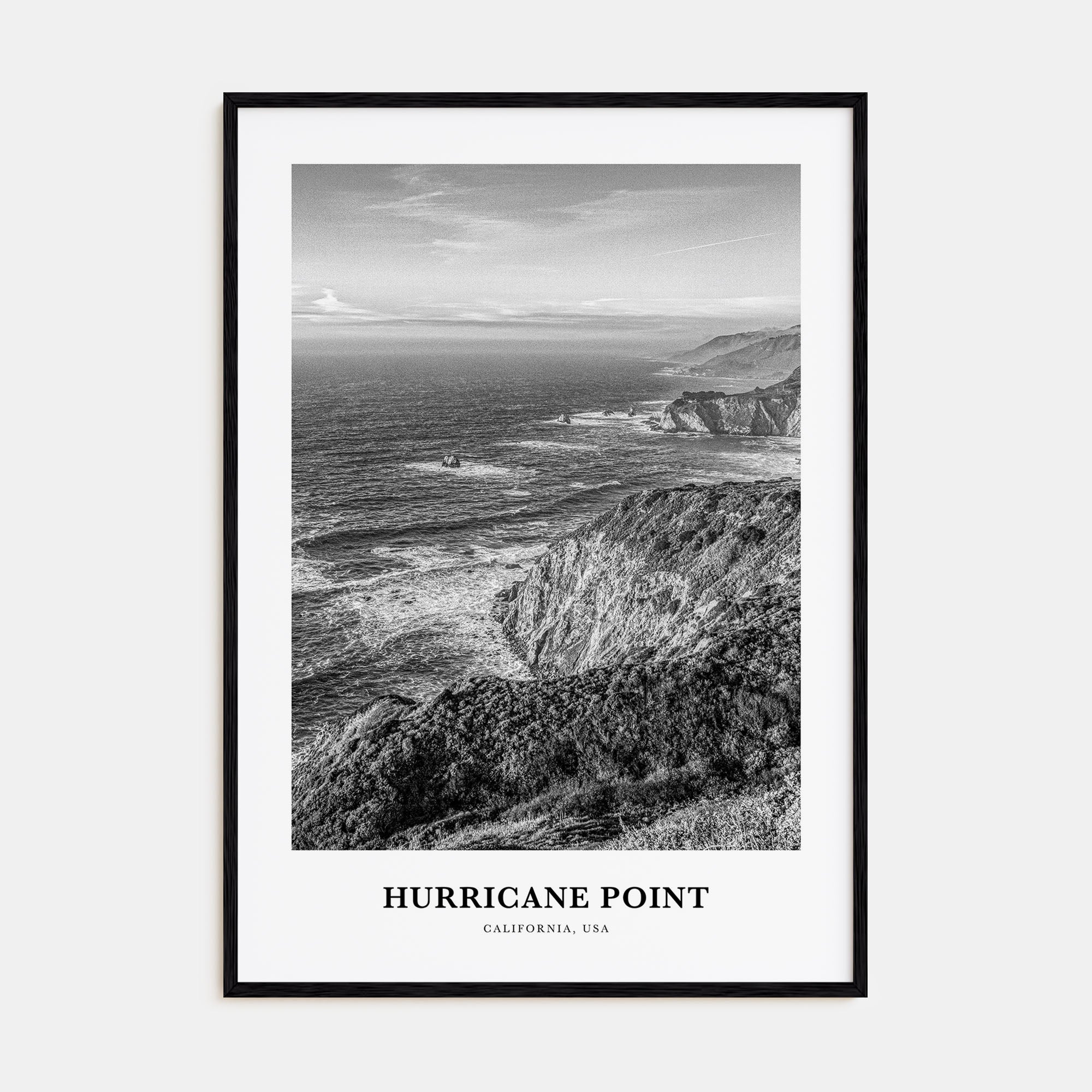 Hurricane Point Portrait B&W Poster