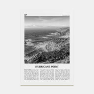 Hurricane Point Travel B&W Poster