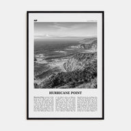 Hurricane Point Travel B&W Poster