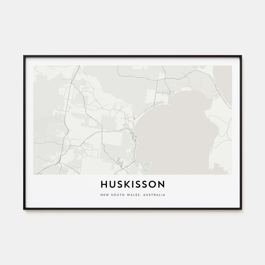 Huskisson Map Landscape Poster