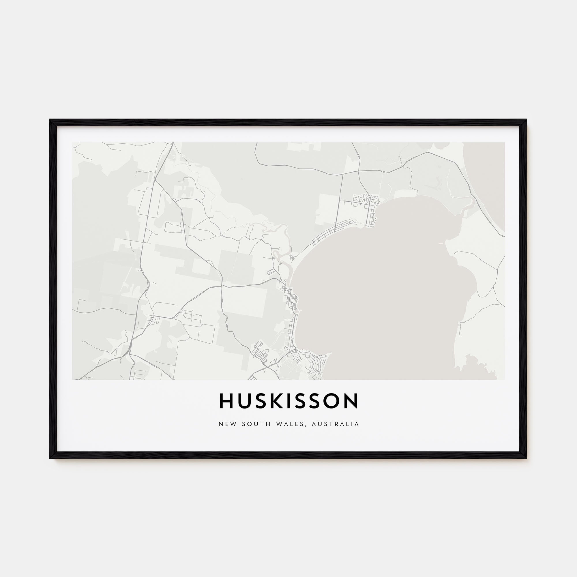 Huskisson Map Landscape Poster