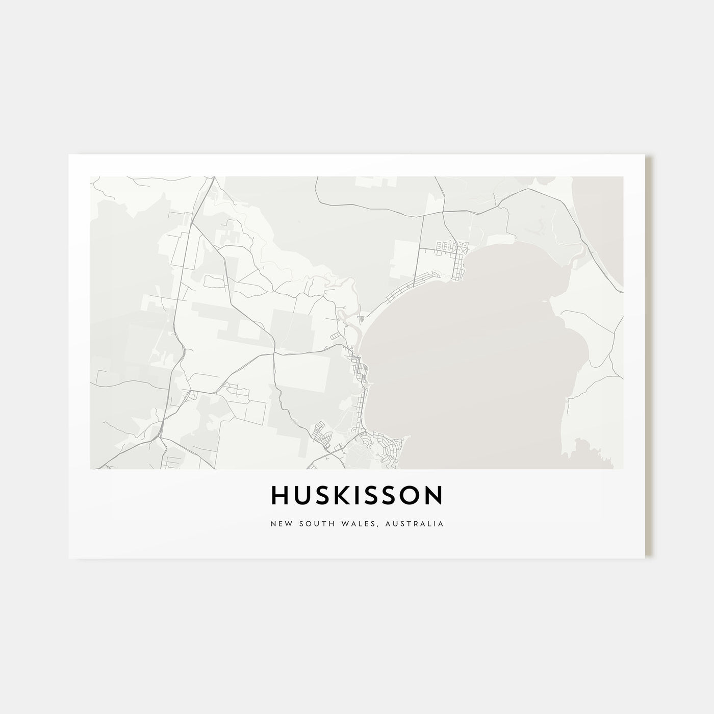 Huskisson Map Landscape Poster