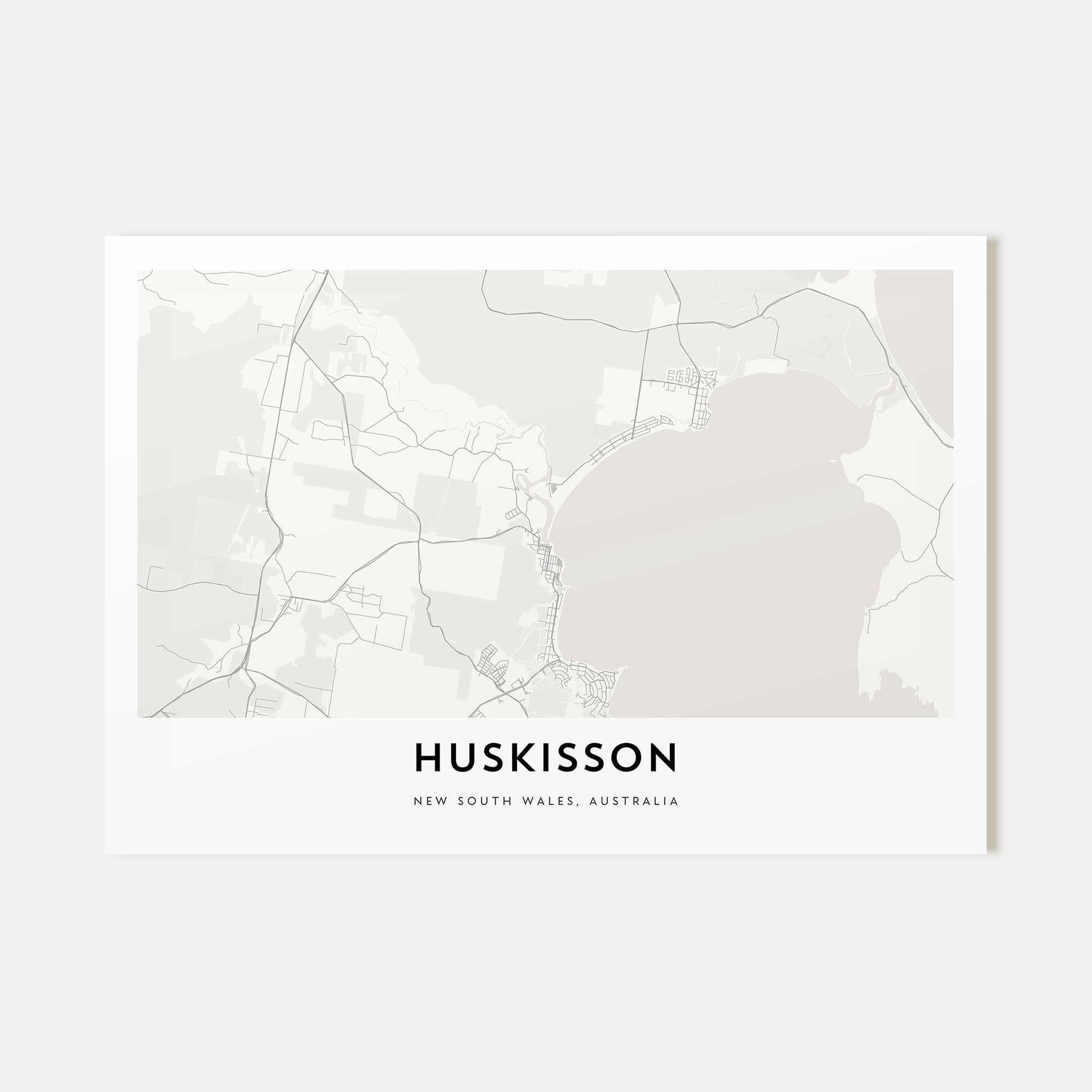 Huskisson Map Landscape Poster