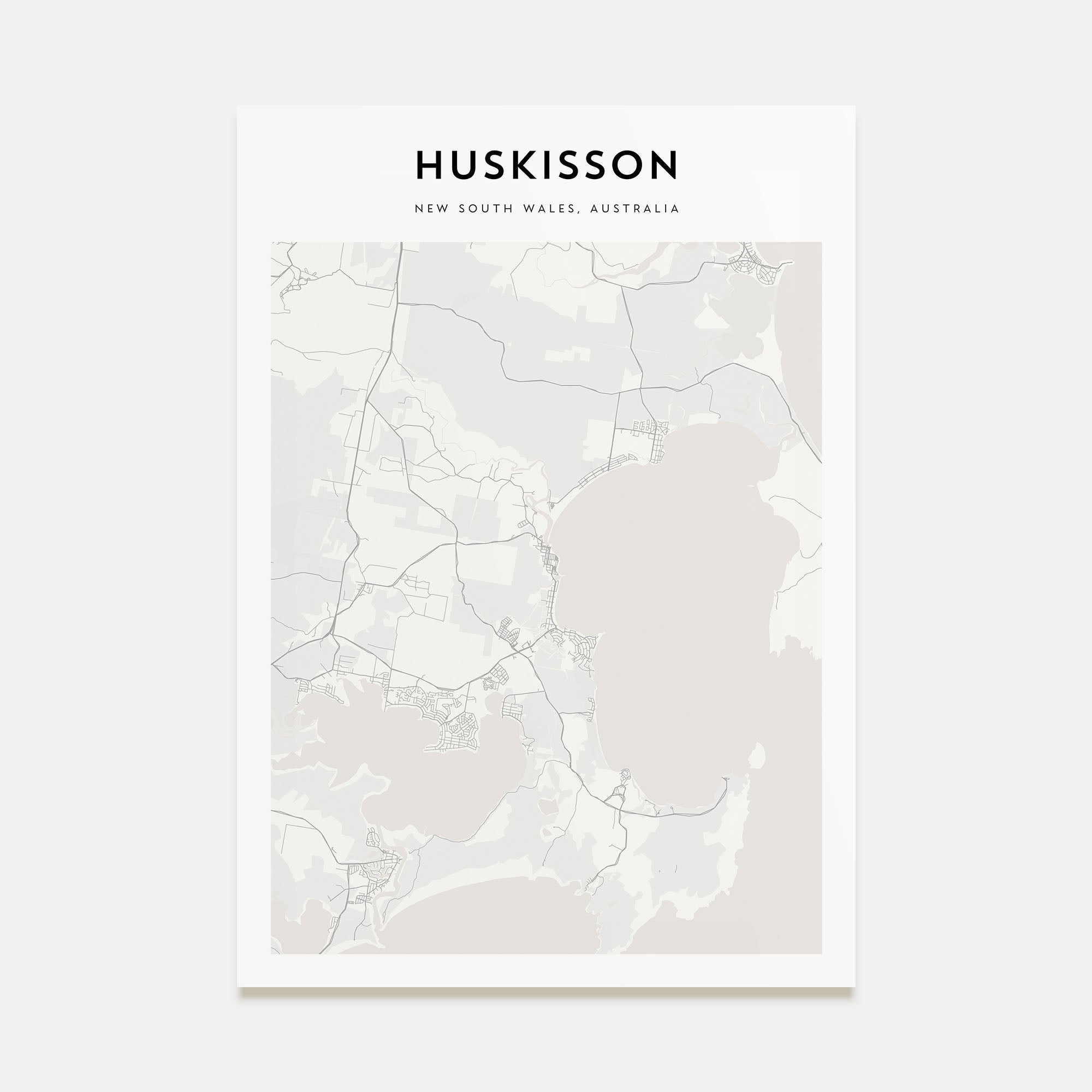Huskisson Map Portrait Poster