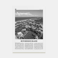 Hutchinson Island Travel B&W Poster