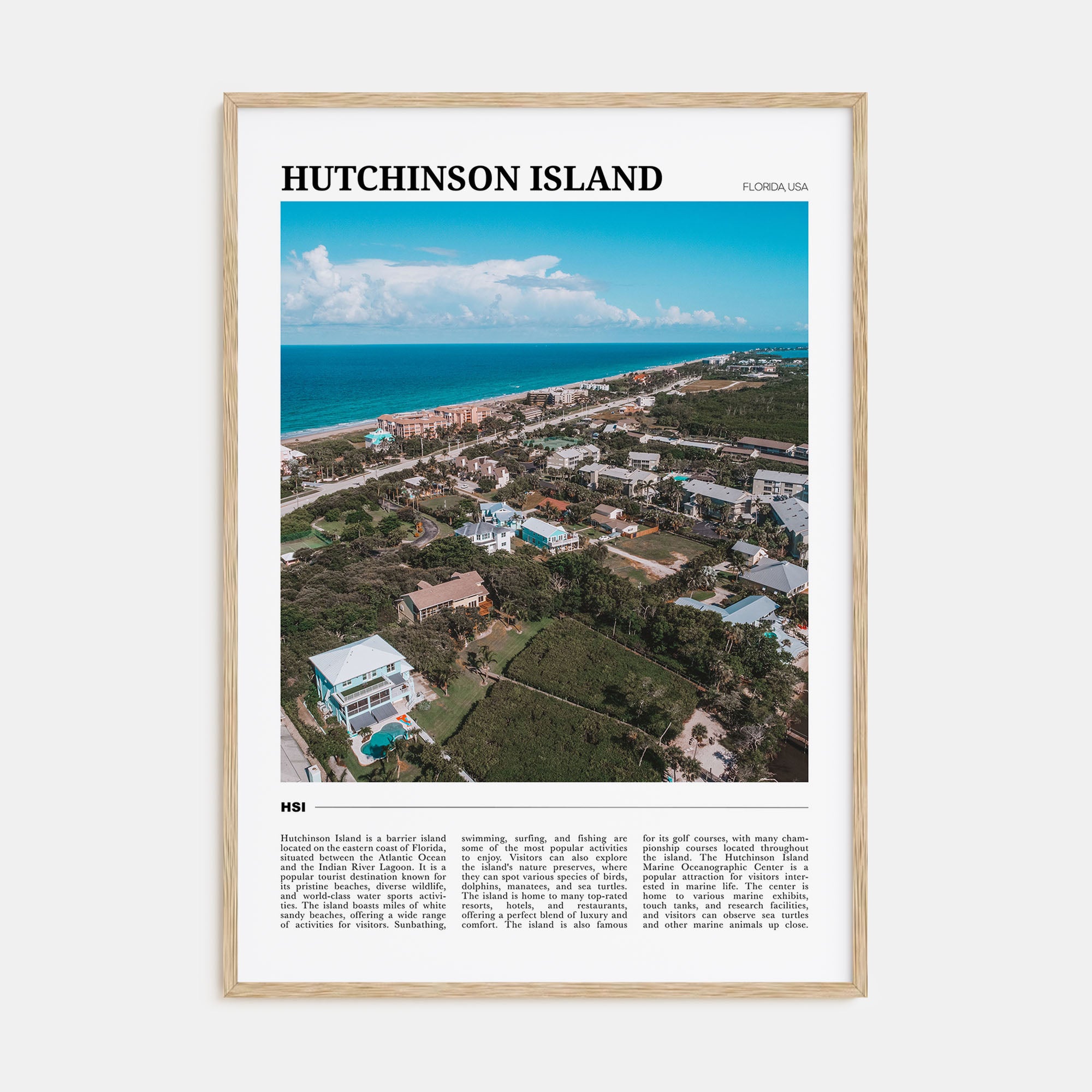 Hutchinson Island Travel Color Poster