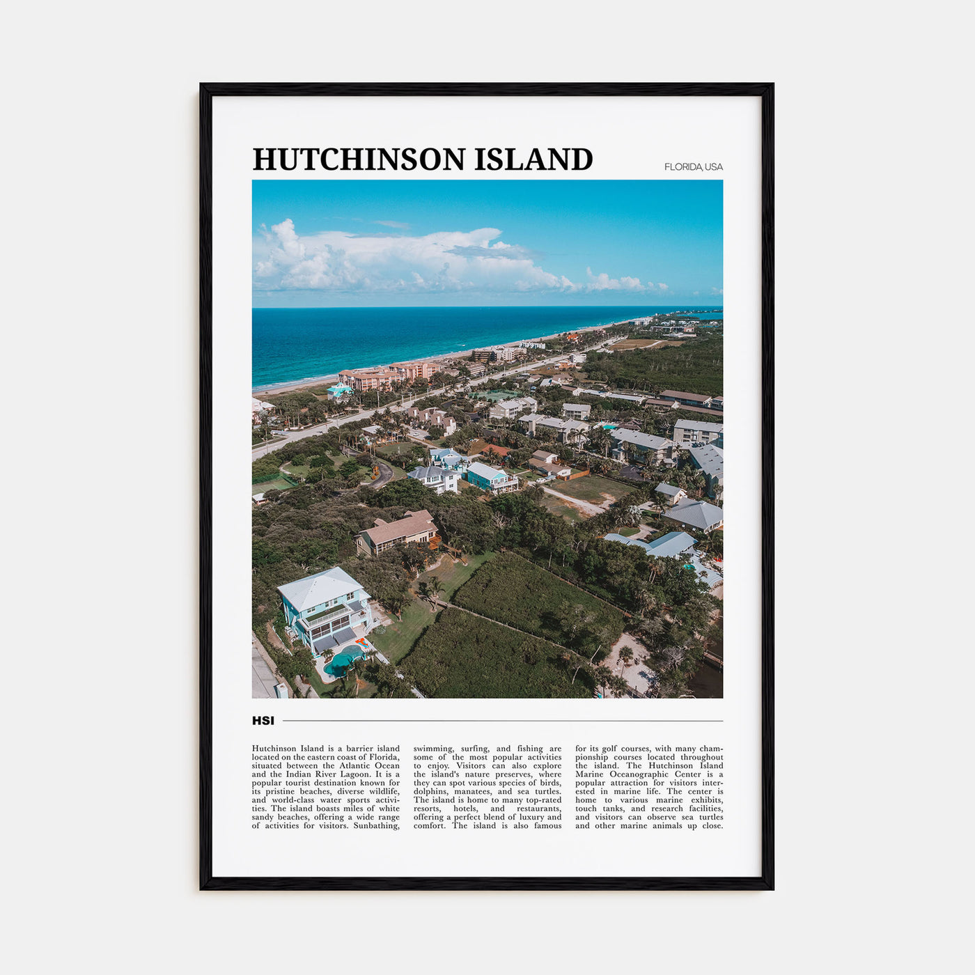 Hutchinson Island Travel Color Poster