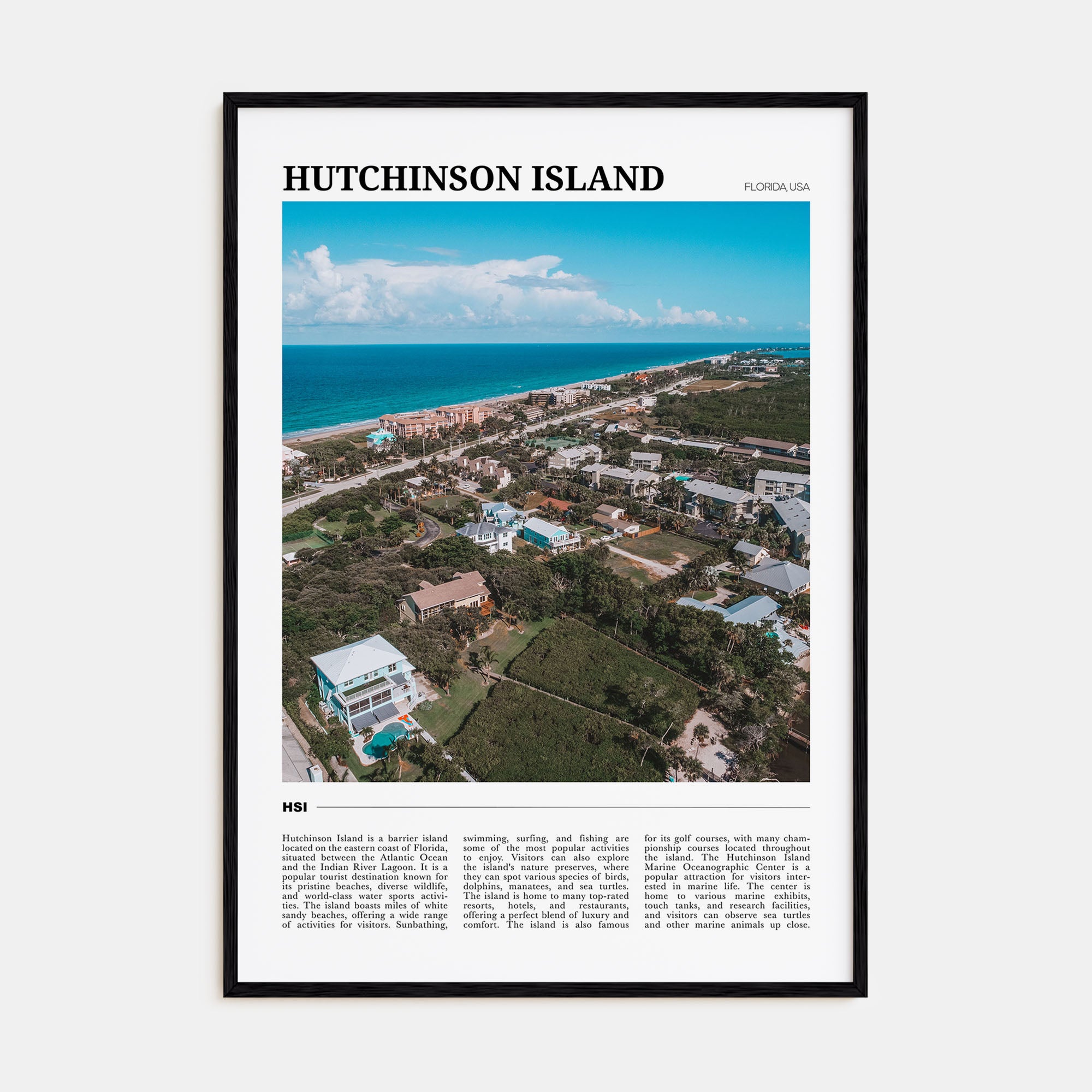 Hutchinson Island Travel Color Poster