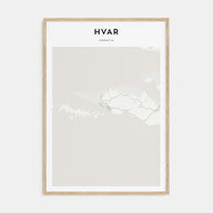 Hvar Map Portrait Poster