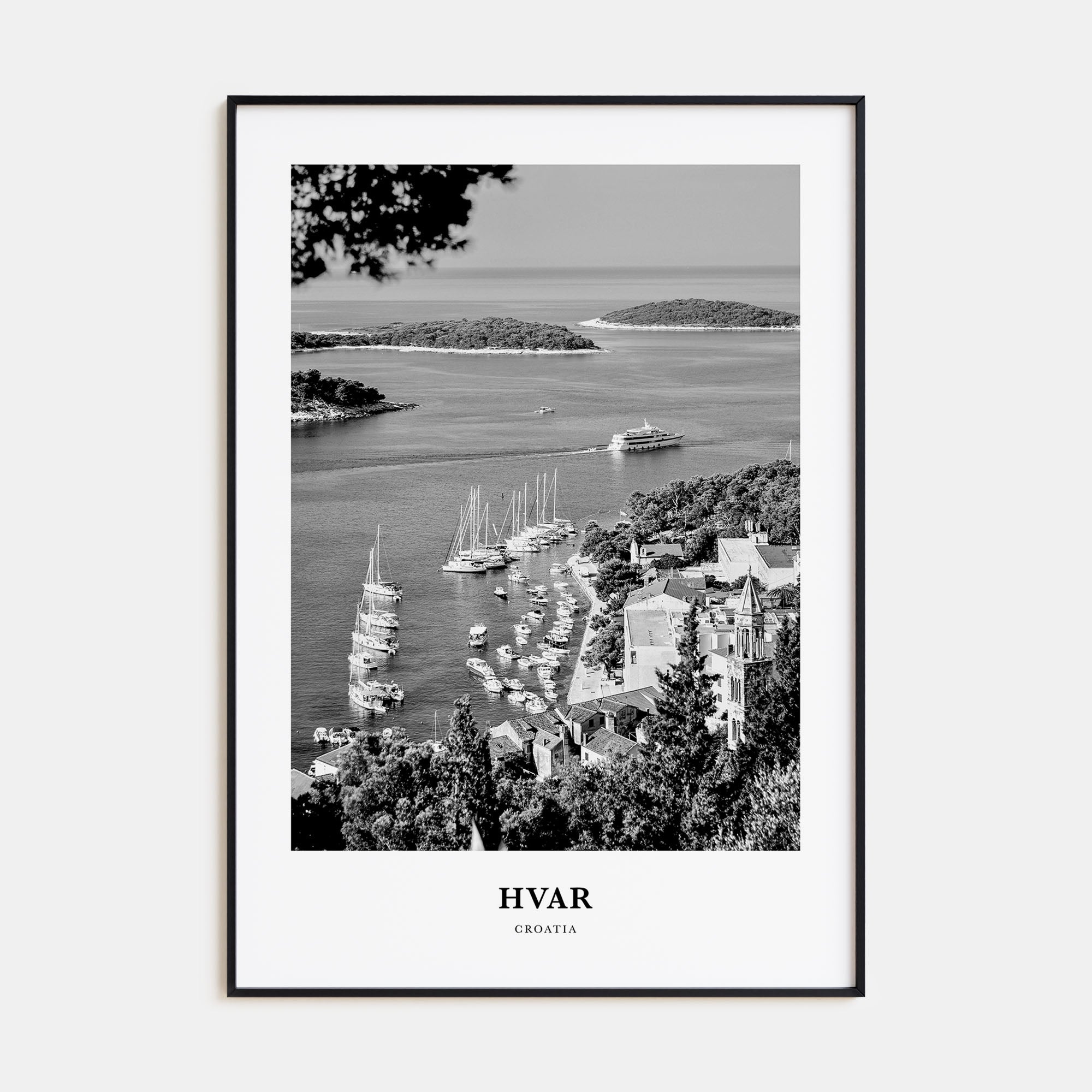 Hvar Portrait B&W Poster
