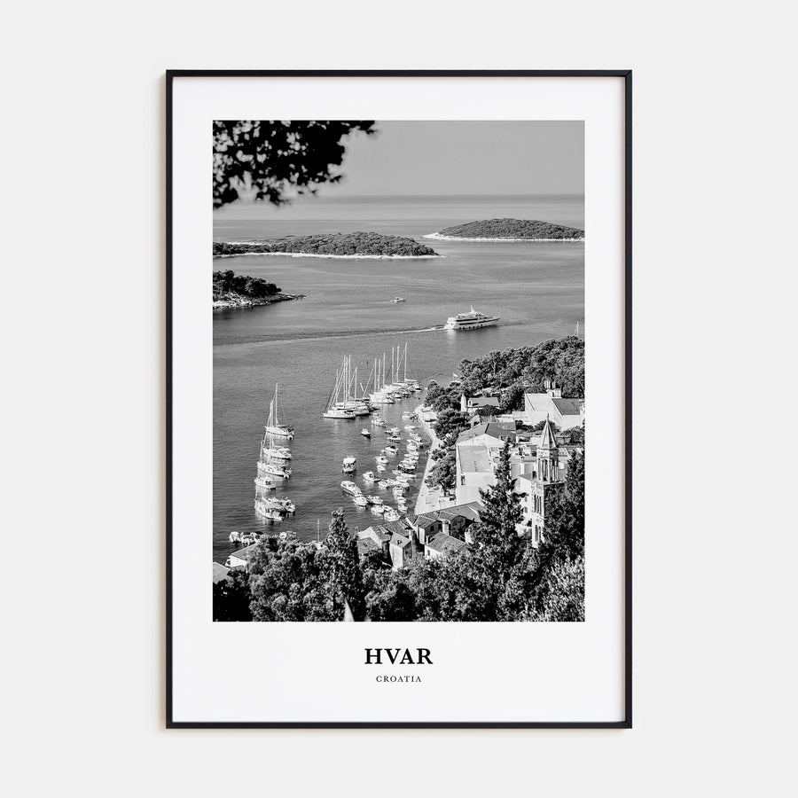 Hvar Portrait B&W Poster