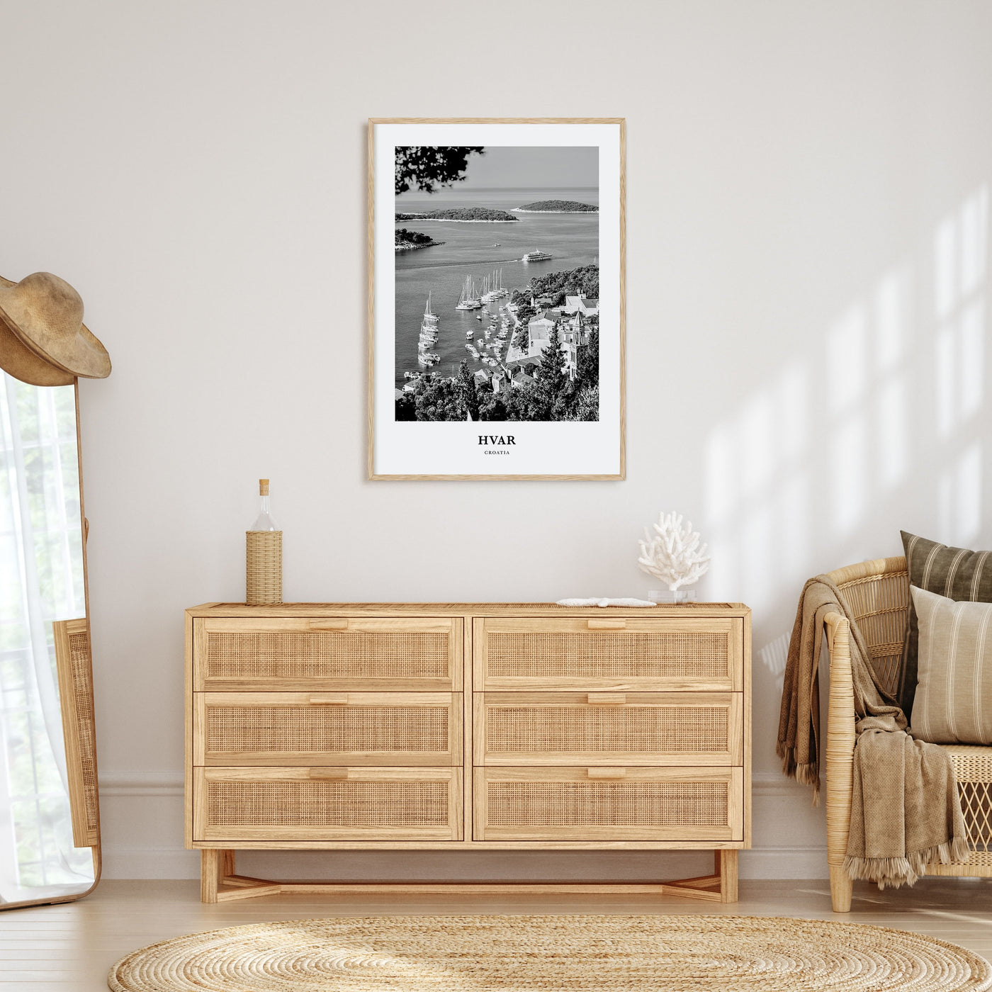 Hvar Portrait B&W Poster