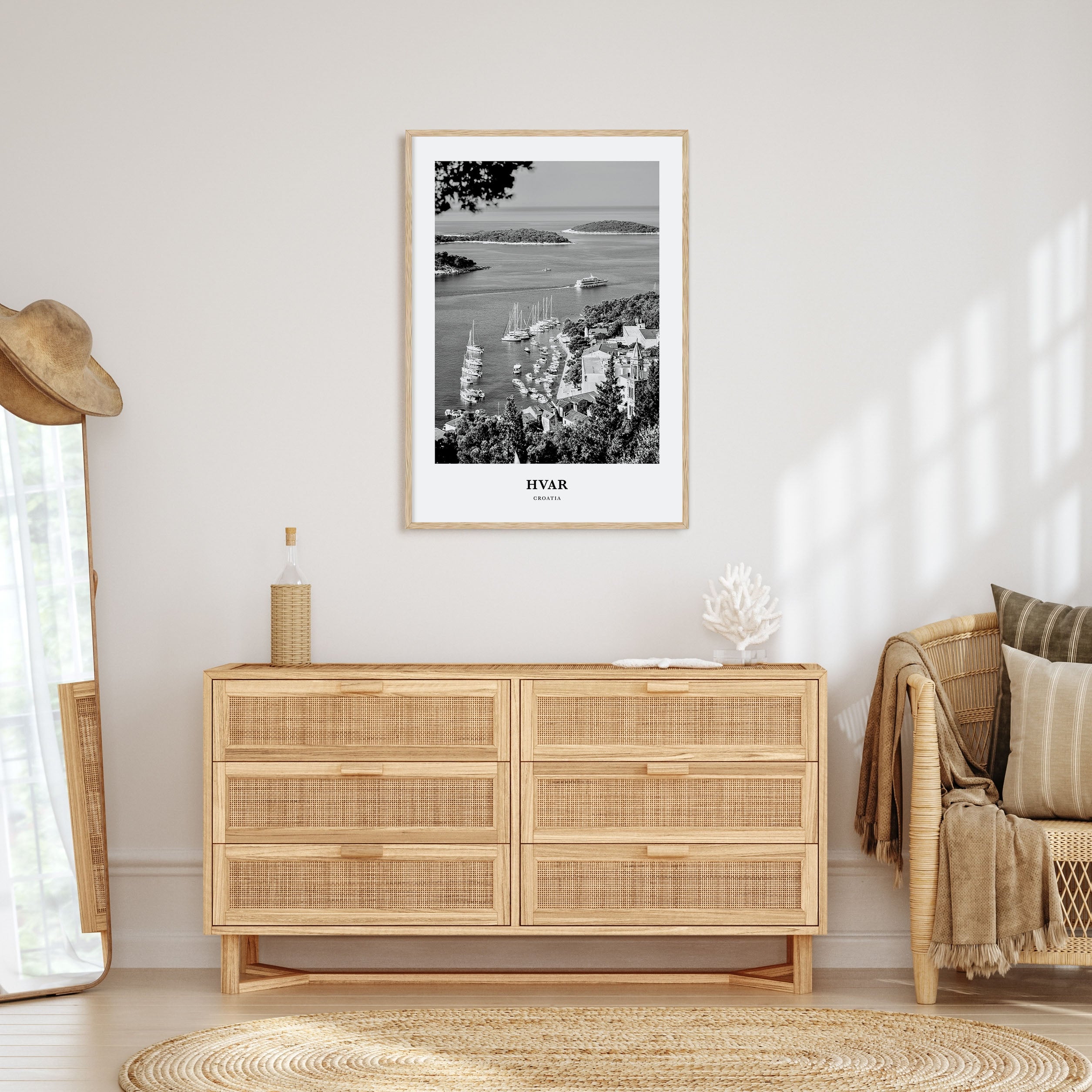 Hvar Portrait B&W Poster