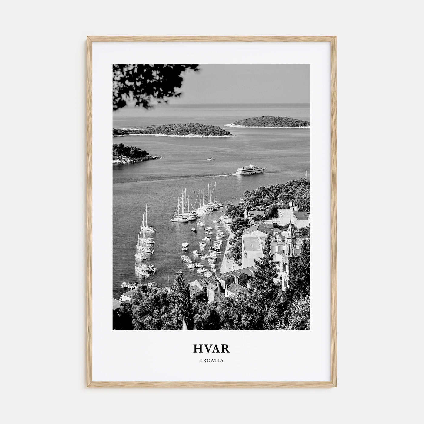Hvar Portrait B&W Poster
