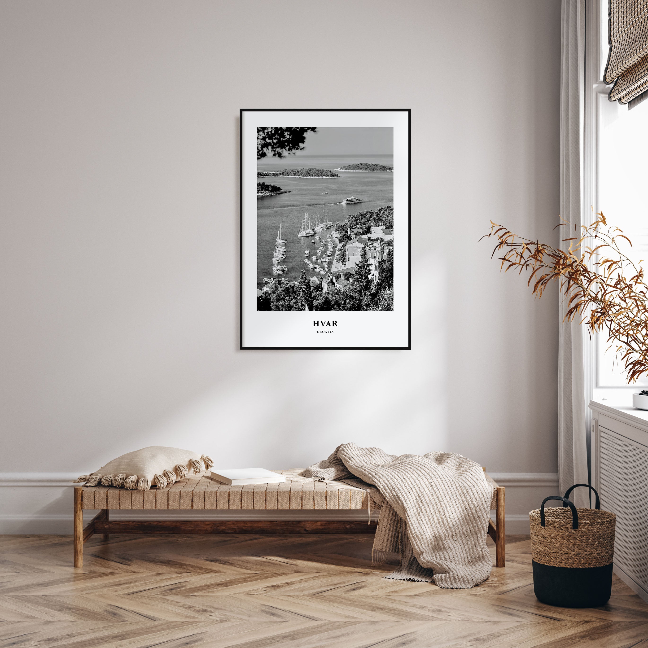 Hvar Portrait B&W Poster