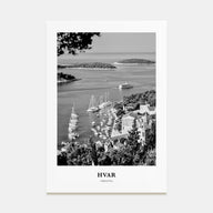 Hvar Portrait B&W Poster