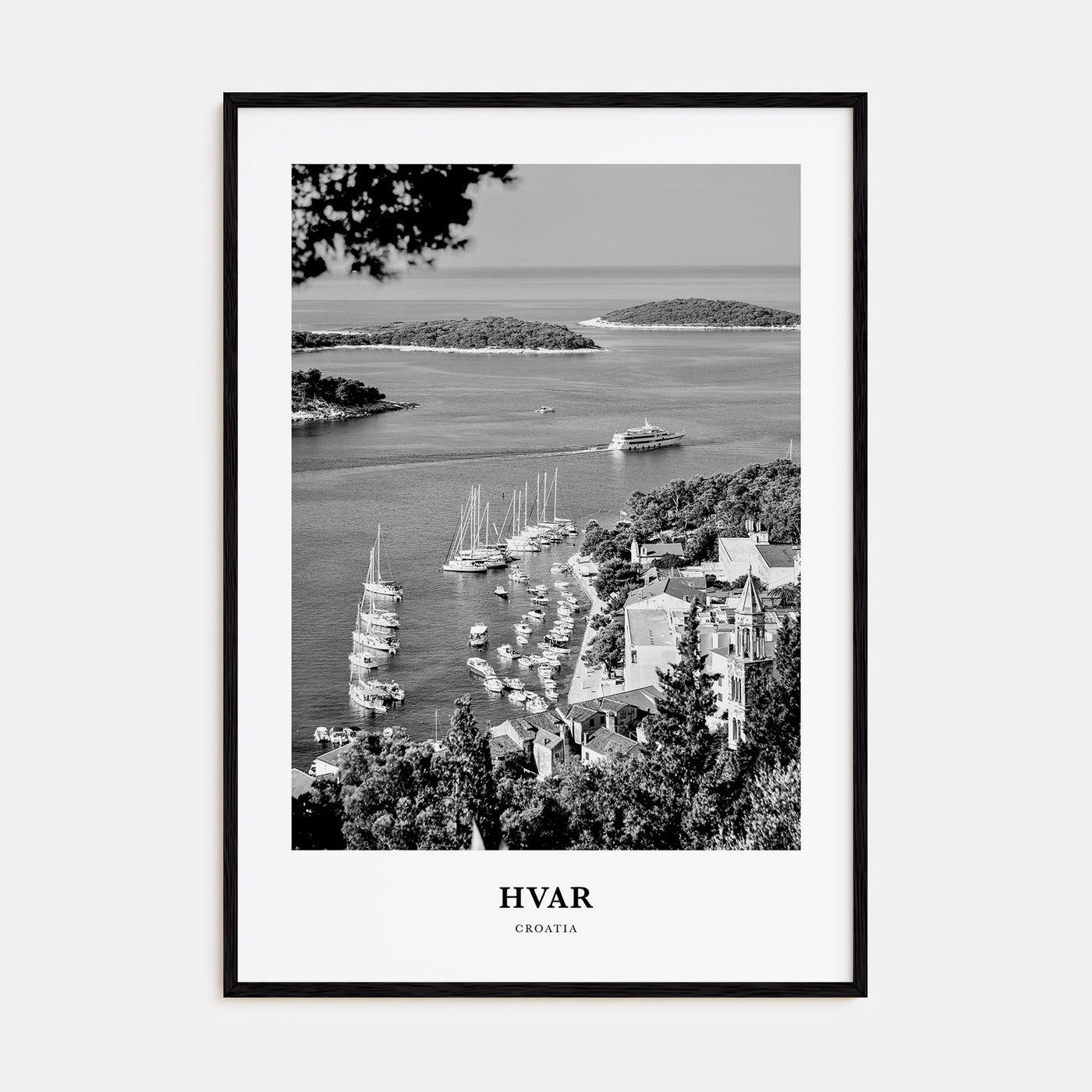 Hvar Portrait B&W Poster