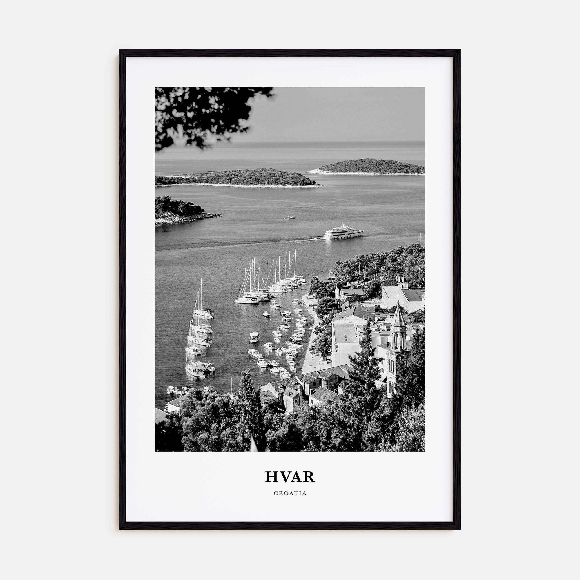Hvar Portrait B&W Poster