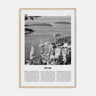 Hvar Travel B&W Poster