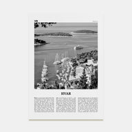 Hvar Travel B&W Poster