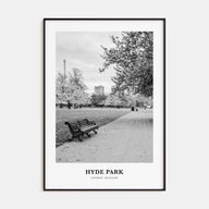 Hyde Park Portrait B&W Poster