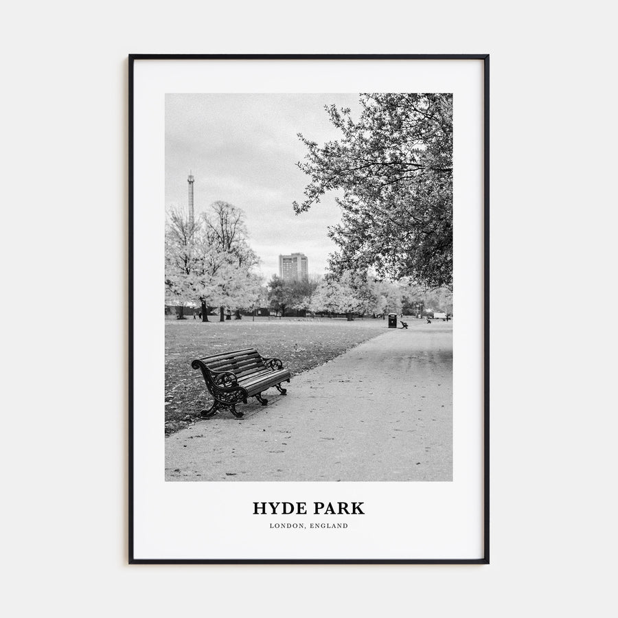 Hyde Park Portrait B&W Poster