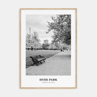 Hyde Park Portrait B&W Poster