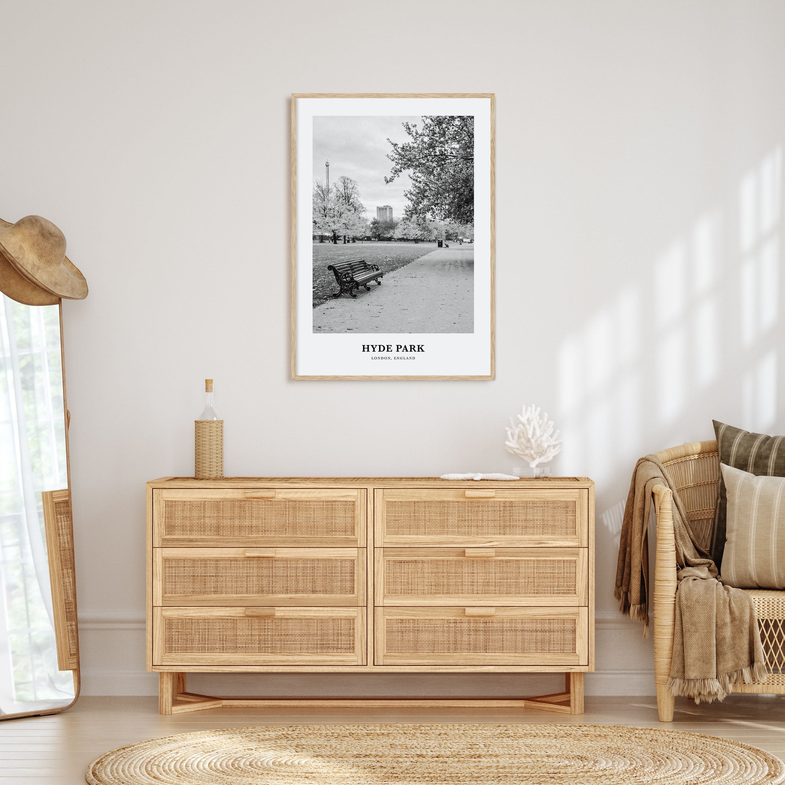 Hyde Park Portrait B&W Poster