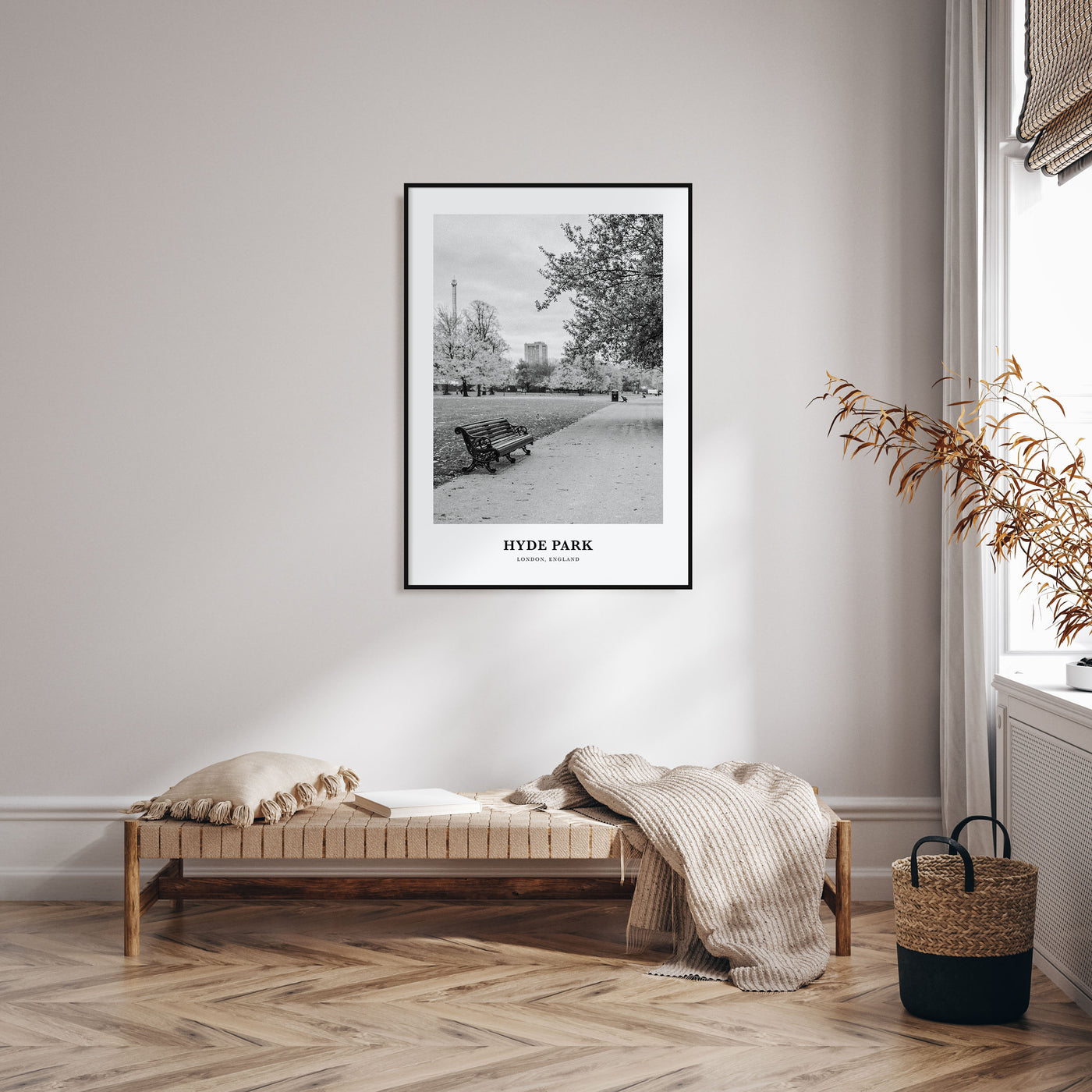 Hyde Park Portrait B&W Poster