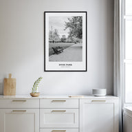 Hyde Park Portrait B&W Poster