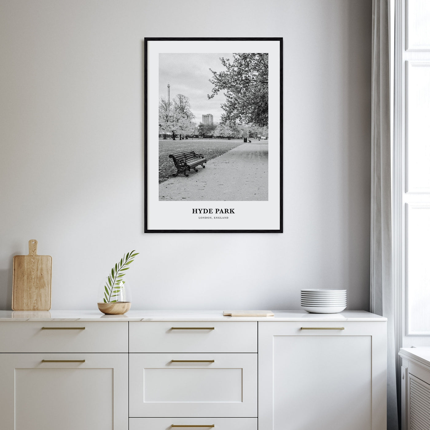 Hyde Park Portrait B&W Poster