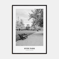 Hyde Park Portrait B&W Poster