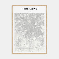 Hyderabad Map Portrait Poster