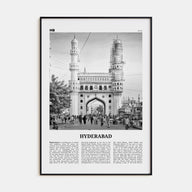 Hyderabad Travel B&W Poster