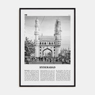 Hyderabad Travel B&W Poster