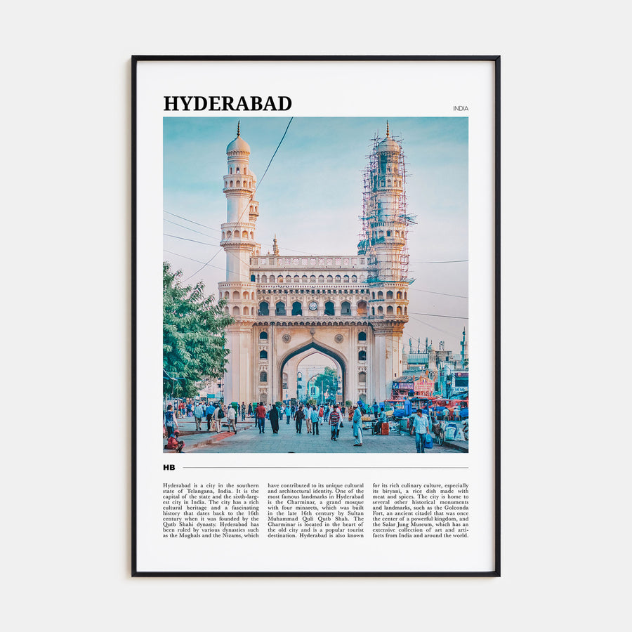 Hyderabad Travel Color Poster
