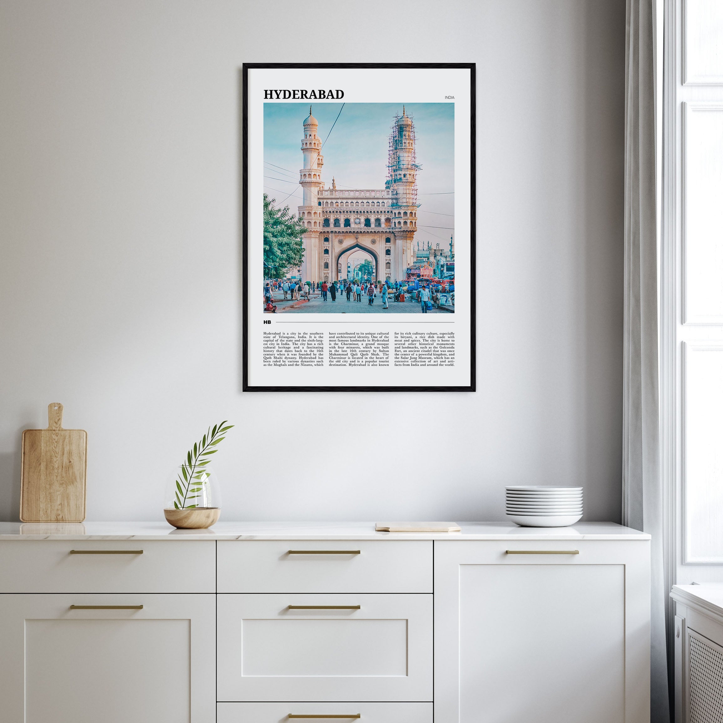 Hyderabad Travel Color Poster