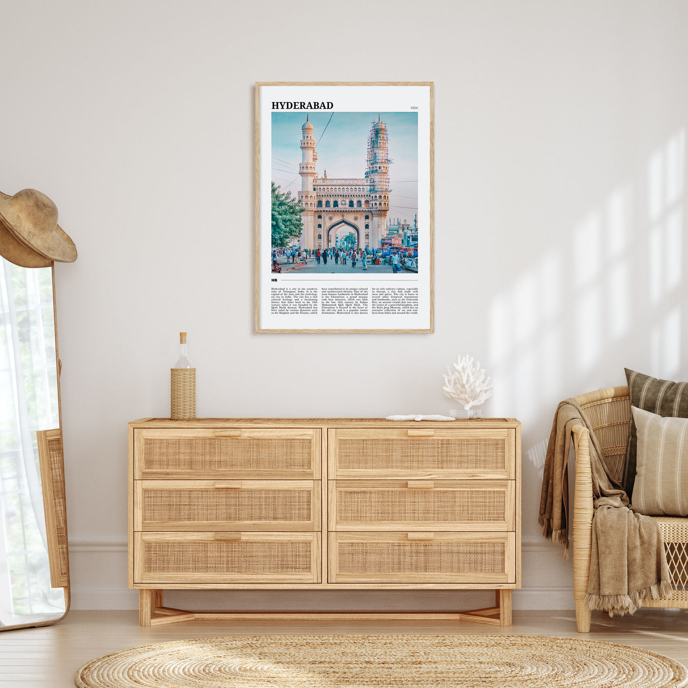 Hyderabad Travel Color Poster