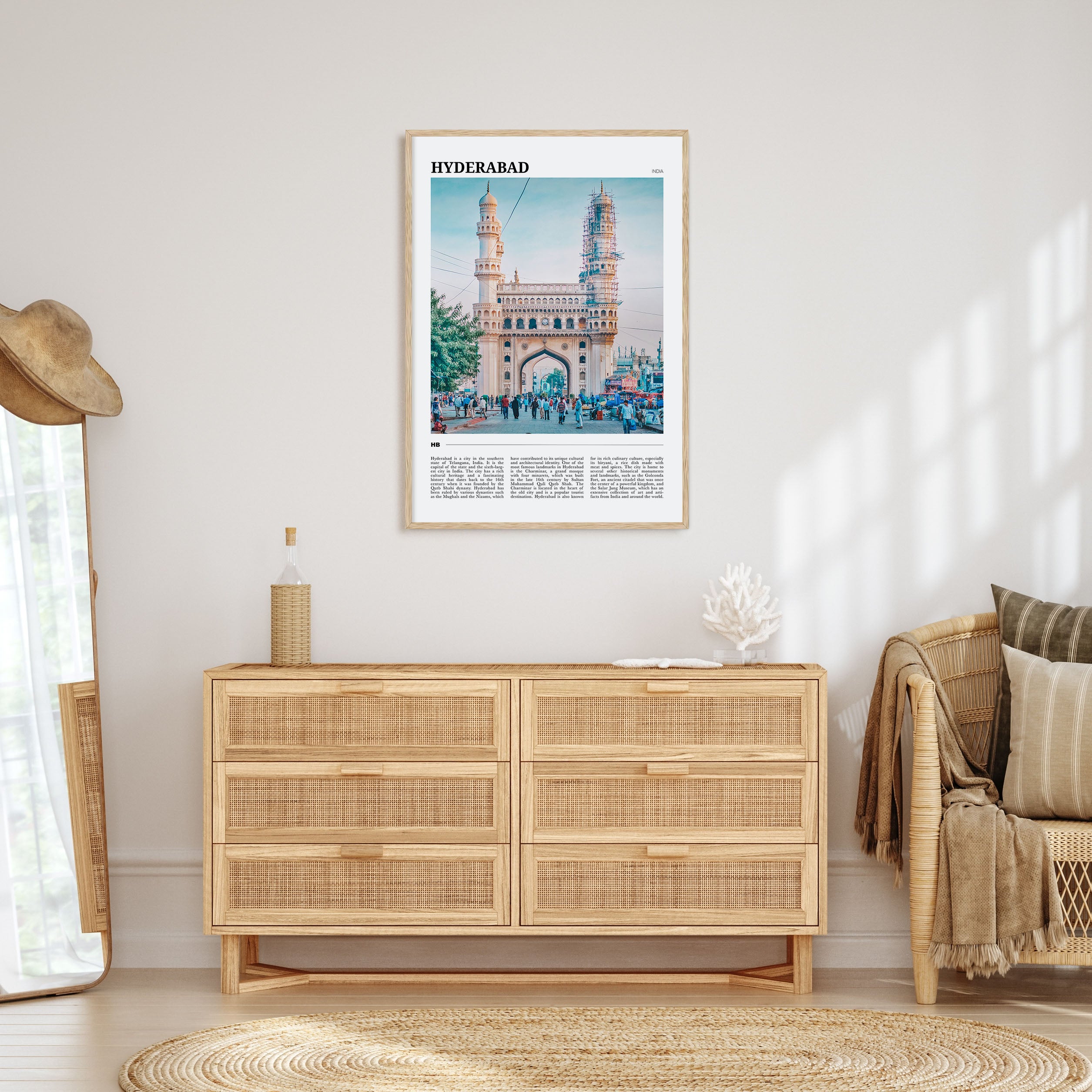 Hyderabad Travel Color Poster