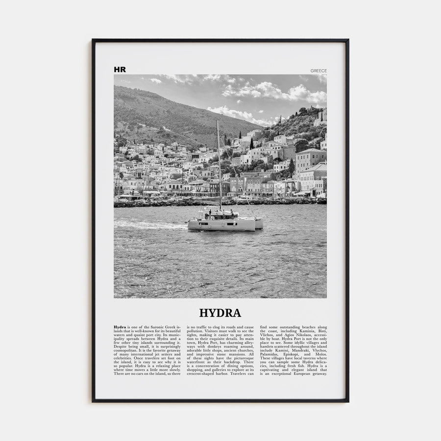 Hydra Travel B&W Poster