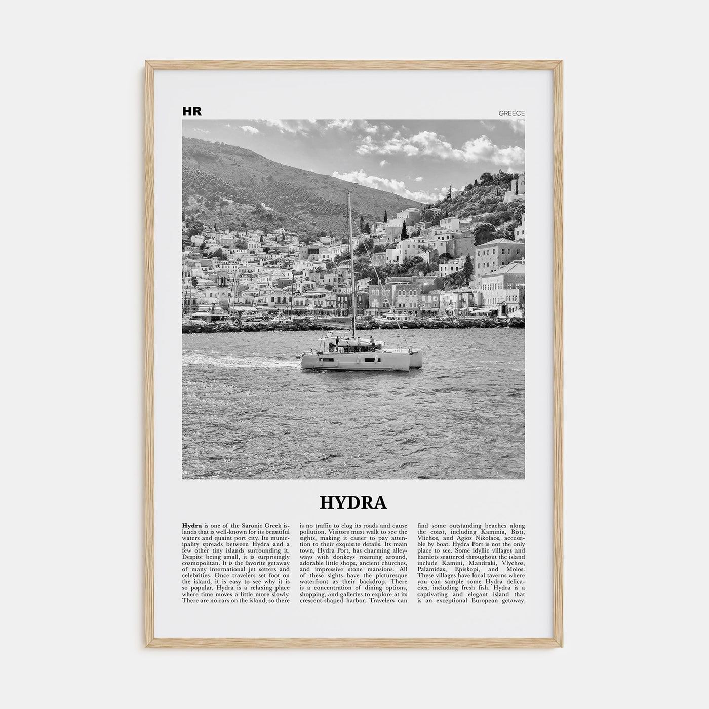 Hydra Travel B&W Poster