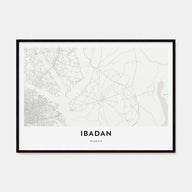 Ibadan Map Landscape Poster