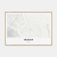Ibadan Map Landscape Poster