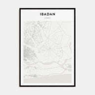 Ibadan Map Portrait Poster